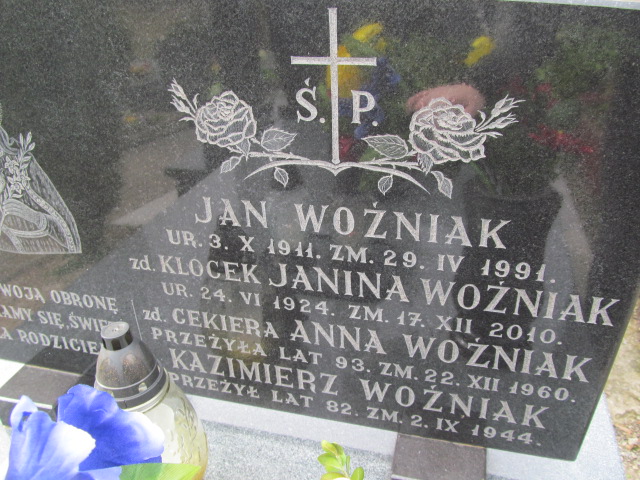 Janina Woźniak 1924 Paczółtowice - Grobonet - Wyszukiwarka osób pochowanych